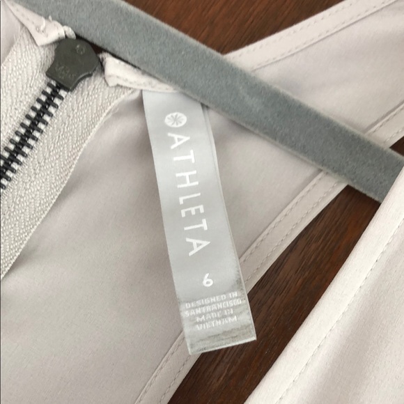 Athleta Revive Wide Leg Cream Halter Jumpsuit - Picture 5 of 13